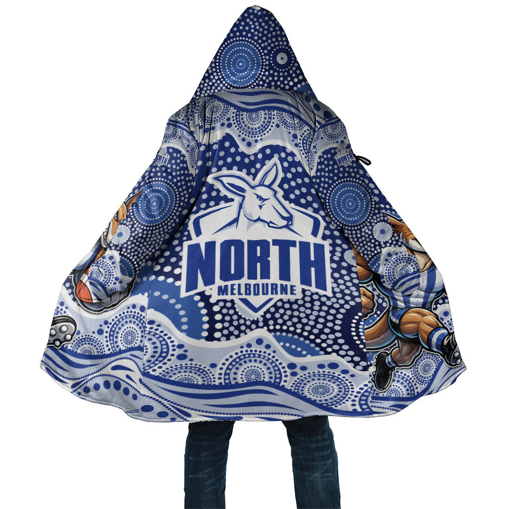 North Melbourne Kangaroos Cloak Aboriginal Dot Pattern - Football Mascot Heritage Pride