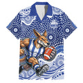North Melbourne Kangaroos Family Matching Tank Maxi Dress and Hawaiian Shirt Aboriginal Dot Pattern - Football Mascot Heritage Pride