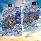 North Melbourne Kangaroos Garden Flag Aboriginal Dot Pattern - Football Mascot Heritage Pride
