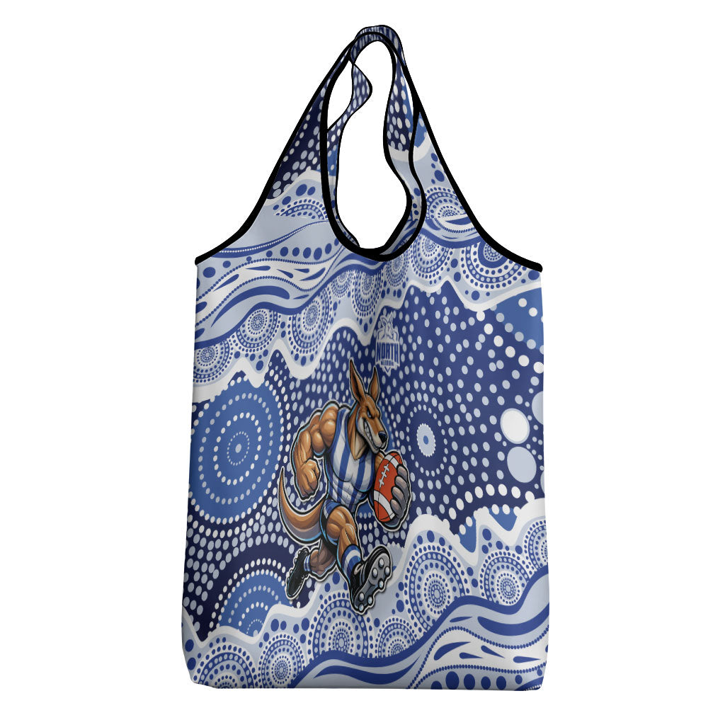 North Melbourne Kangaroos Grocery Bag Aboriginal Dot Pattern - Football Mascot Heritage Pride
