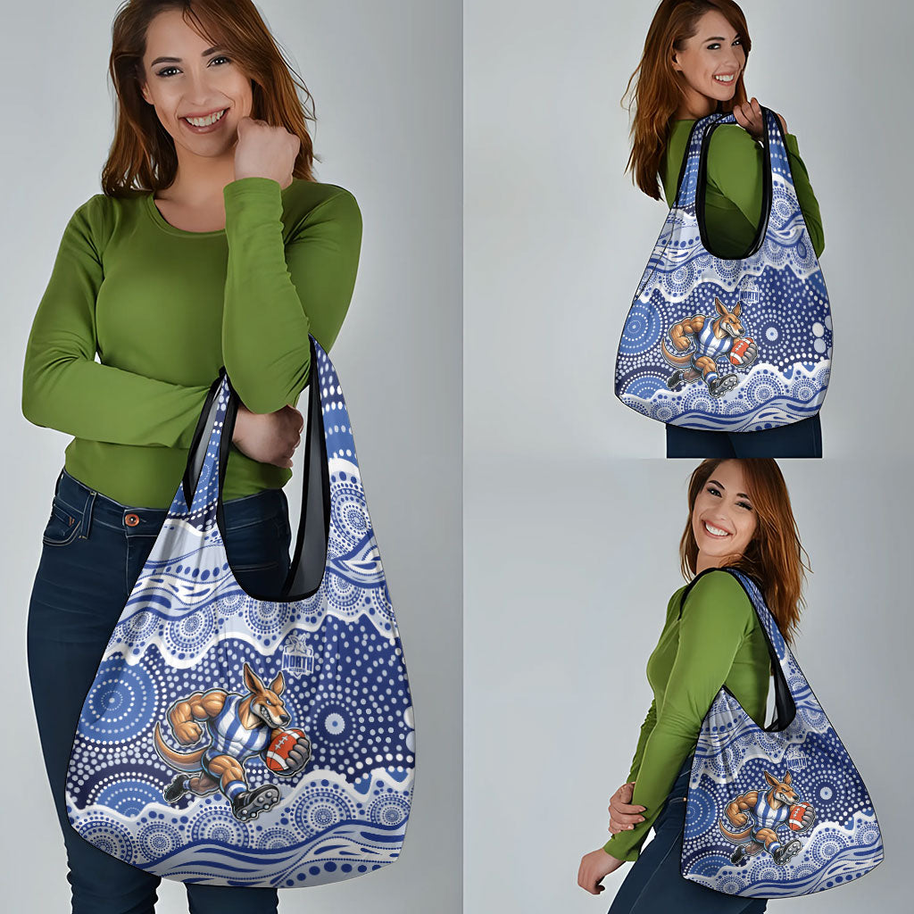 North Melbourne Kangaroos Grocery Bag Aboriginal Dot Pattern - Football Mascot Heritage Pride