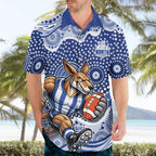 North Melbourne Kangaroos Hawaiian Shirt Aboriginal Dot Pattern - Football Mascot Heritage Pride