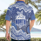 North Melbourne Kangaroos Hawaiian Shirt Aboriginal Dot Pattern - Football Mascot Heritage Pride