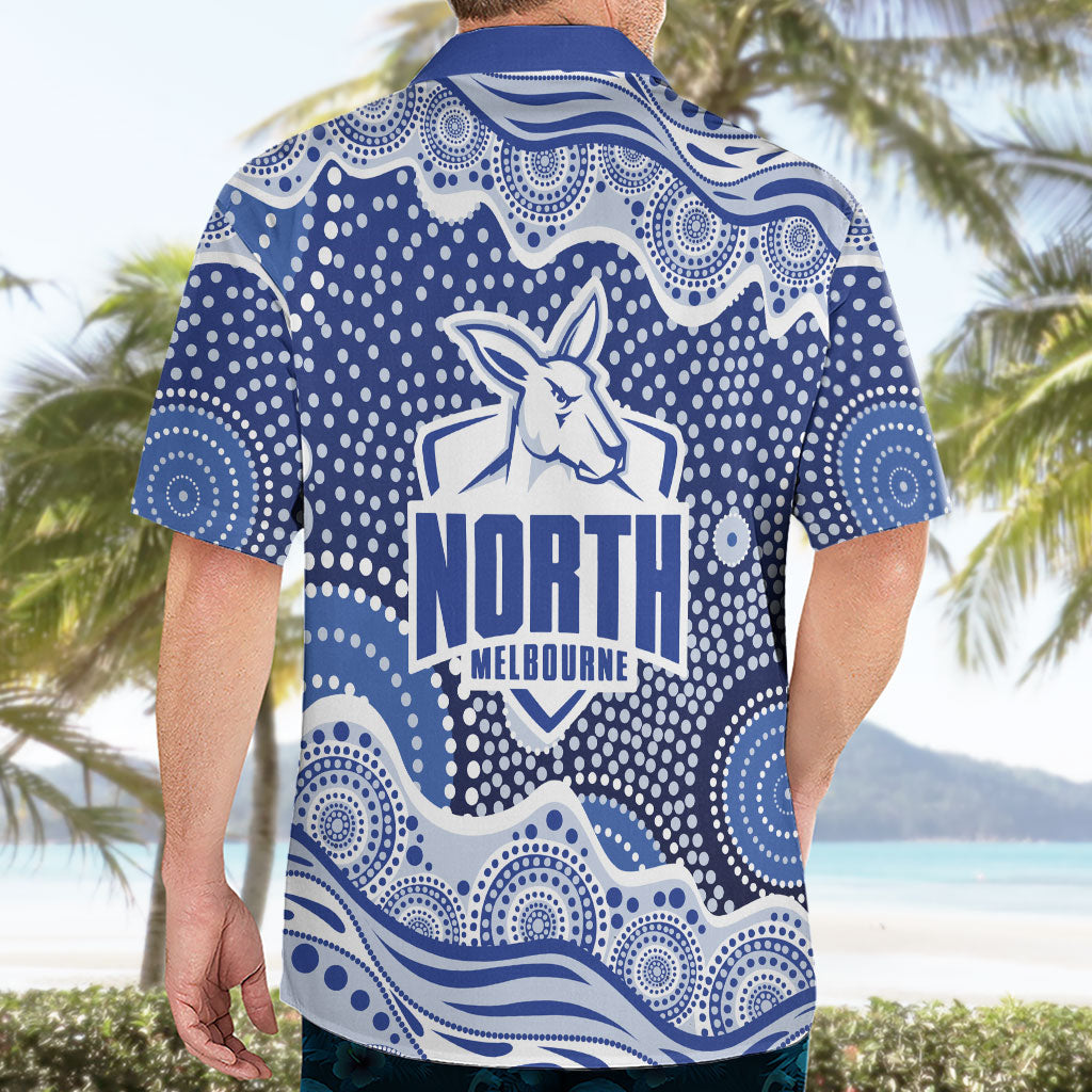 North Melbourne Kangaroos Hawaiian Shirt Aboriginal Dot Pattern - Football Mascot Heritage Pride