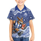 North Melbourne Kangaroos Hawaiian Shirt Aboriginal Dot Pattern - Football Mascot Heritage Pride