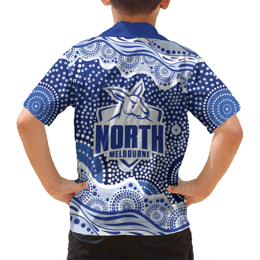 North Melbourne Kangaroos Hawaiian Shirt Aboriginal Dot Pattern - Football Mascot Heritage Pride