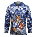 North Melbourne Kangaroos Hockey Jersey Aboriginal Dot Pattern - Football Mascot Heritage Pride