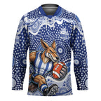 North Melbourne Kangaroos Hockey Jersey Aboriginal Dot Pattern - Football Mascot Heritage Pride