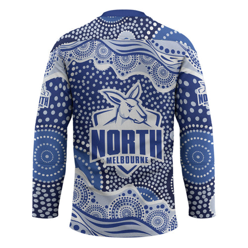 North Melbourne Kangaroos Hockey Jersey Aboriginal Dot Pattern - Football Mascot Heritage Pride