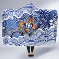 North Melbourne Kangaroos Hooded Blanket Aboriginal Dot Pattern - Football Mascot Heritage Pride