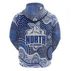 North Melbourne Kangaroos Hoodie Aboriginal Dot Pattern - Football Mascot Heritage Pride