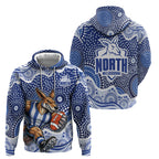 North Melbourne Kangaroos Hoodie Aboriginal Dot Pattern - Football Mascot Heritage Pride