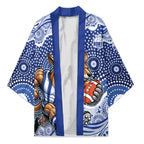 North Melbourne Kangaroos Kimono Aboriginal Dot Pattern - Football Mascot Heritage Pride