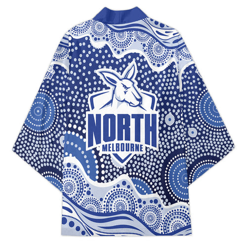 North Melbourne Kangaroos Kimono Aboriginal Dot Pattern - Football Mascot Heritage Pride