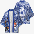 North Melbourne Kangaroos Kimono Aboriginal Dot Pattern - Football Mascot Heritage Pride
