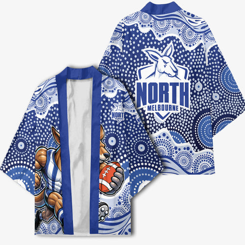 North Melbourne Kangaroos Kimono Aboriginal Dot Pattern - Football Mascot Heritage Pride