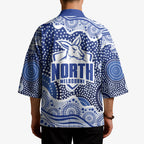 North Melbourne Kangaroos Kimono Aboriginal Dot Pattern - Football Mascot Heritage Pride