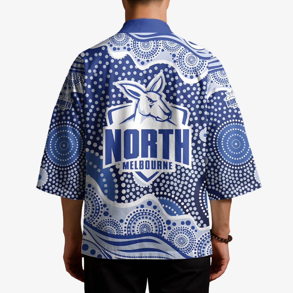 North Melbourne Kangaroos Kimono Aboriginal Dot Pattern - Football Mascot Heritage Pride