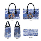 North Melbourne Kangaroos Leather Bag Aboriginal Dot Pattern - Football Mascot Heritage Pride