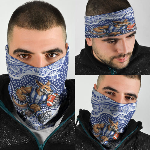 North Melbourne Kangaroos Neck Gaiter Aboriginal Dot Pattern - Football Mascot Heritage Pride