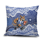 North Melbourne Kangaroos Pillow Cover Aboriginal Dot Pattern - Football Mascot Heritage Pride