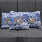 North Melbourne Kangaroos Pillow Cover Aboriginal Dot Pattern - Football Mascot Heritage Pride