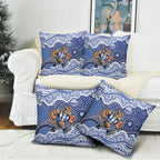 North Melbourne Kangaroos Pillow Cover Aboriginal Dot Pattern - Football Mascot Heritage Pride