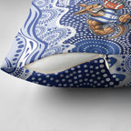 North Melbourne Kangaroos Pillow Cover Aboriginal Dot Pattern - Football Mascot Heritage Pride