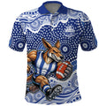 North Melbourne Kangaroos Polo Shirt Aboriginal Dot Pattern - Football Mascot Heritage Pride