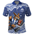 North Melbourne Kangaroos Polo Shirt Aboriginal Dot Pattern - Football Mascot Heritage Pride