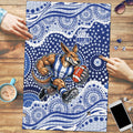 North Melbourne Kangaroos Puzzle Aboriginal Dot Pattern - Football Mascot Heritage Pride