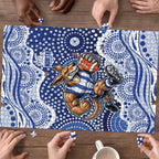 North Melbourne Kangaroos Puzzle Aboriginal Dot Pattern - Football Mascot Heritage Pride
