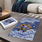 North Melbourne Kangaroos Puzzle Aboriginal Dot Pattern - Football Mascot Heritage Pride