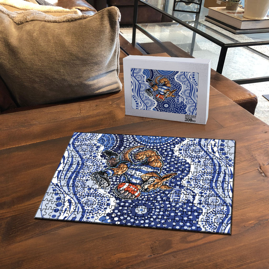 North Melbourne Kangaroos Puzzle Aboriginal Dot Pattern - Football Mascot Heritage Pride