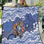 North Melbourne Kangaroos Quilt Aboriginal Dot Pattern - Football Mascot Heritage Pride