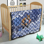 North Melbourne Kangaroos Quilt Aboriginal Dot Pattern - Football Mascot Heritage Pride