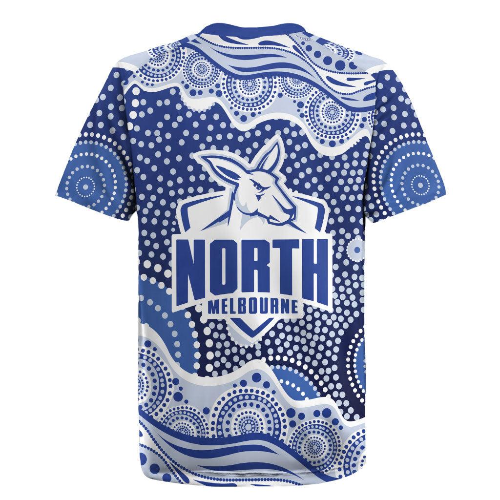 North Melbourne Kangaroos Rugby Jersey Aboriginal Dot Pattern - Football Mascot Heritage Pride