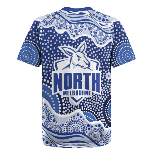North Melbourne Kangaroos Rugby Jersey Aboriginal Dot Pattern - Football Mascot Heritage Pride