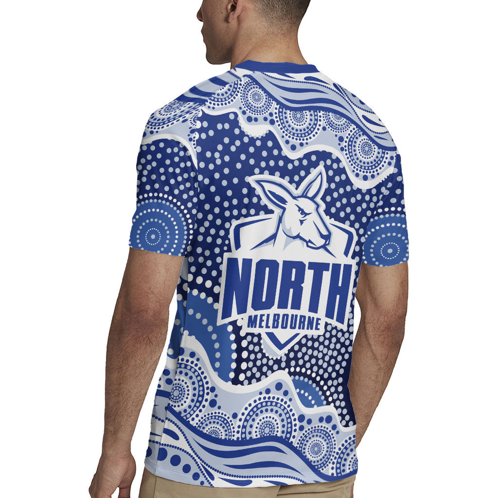 North Melbourne Kangaroos Rugby Jersey Aboriginal Dot Pattern - Football Mascot Heritage Pride