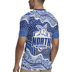 North Melbourne Kangaroos Rugby Jersey Aboriginal Dot Pattern - Football Mascot Heritage Pride