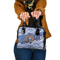 North Melbourne Kangaroos Shoulder Handbag Aboriginal Dot Pattern - Football Mascot Heritage Pride