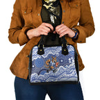 North Melbourne Kangaroos Shoulder Handbag Aboriginal Dot Pattern - Football Mascot Heritage Pride