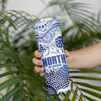 North Melbourne Kangaroos Skinny Tumbler Aboriginal Dot Pattern - Football Mascot Heritage Pride