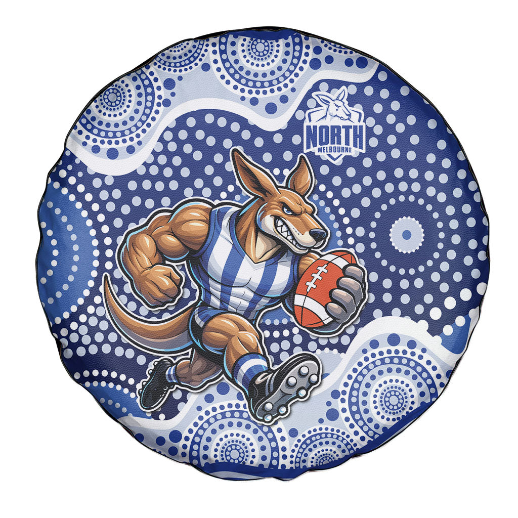 North Melbourne Kangaroos Spare Tire Cover Aboriginal Dot Pattern - Football Mascot Heritage Pride