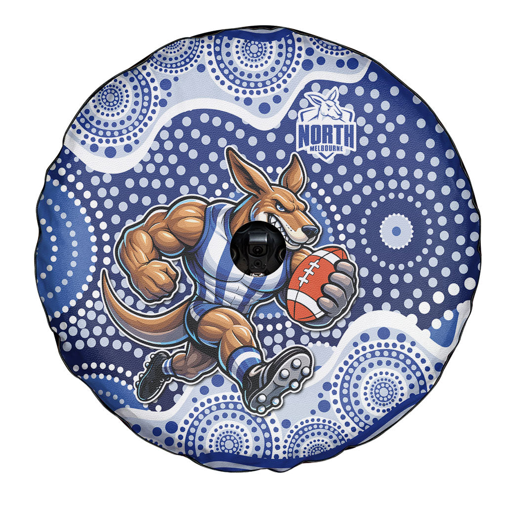 North Melbourne Kangaroos Spare Tire Cover Aboriginal Dot Pattern - Football Mascot Heritage Pride