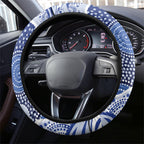 North Melbourne Kangaroos Steering Wheel Cover Aboriginal Dot Pattern - Football Mascot Heritage Pride