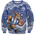 North Melbourne Kangaroos Sweatshirt Aboriginal Dot Pattern - Football Mascot Heritage Pride