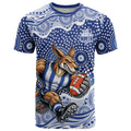 North Melbourne Kangaroos T Shirt Aboriginal Dot Pattern - Football Mascot Heritage Pride