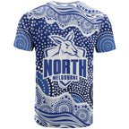 North Melbourne Kangaroos T Shirt Aboriginal Dot Pattern - Football Mascot Heritage Pride