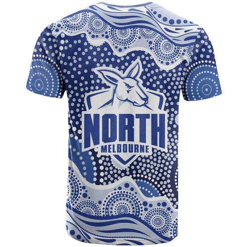 North Melbourne Kangaroos T Shirt Aboriginal Dot Pattern - Football Mascot Heritage Pride